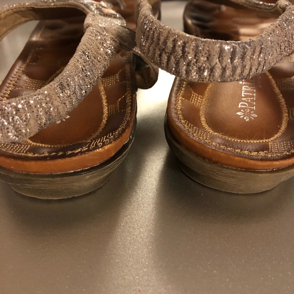 Leather sandals flat shoes crystals bling Slides - Picture 8 of 8